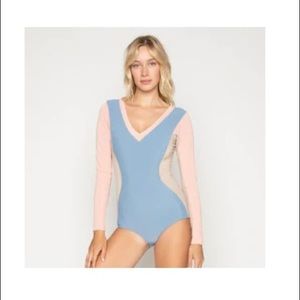 The Avila Seea surf suit, color pastel ribbed.   size Large